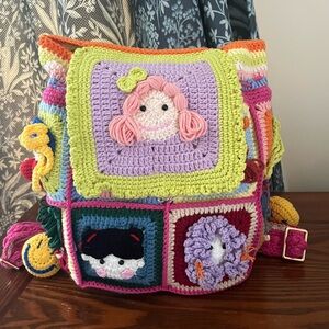Handmade crochet backpack